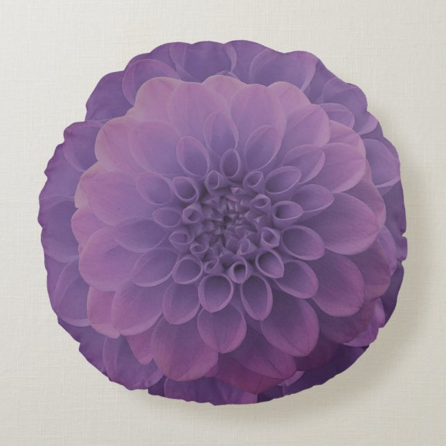 Cojín Redondo Purple Dahlia (Anverso)