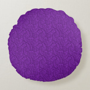 Cojín Redondo Purple Paisley