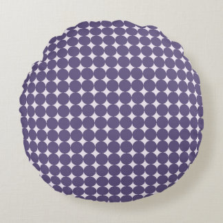 Cojín Redondo Purple Polka Dot Nursery Throw Pillow - Round