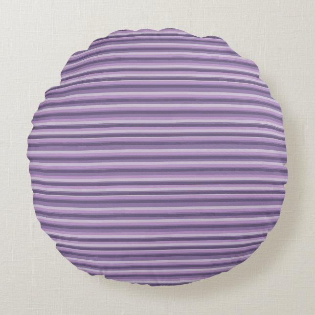 Cojín Redondo Purple stripes (Anverso)