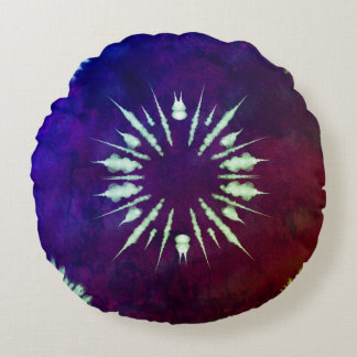 Cojín Redondo Purple Tie Dye Round Pillow