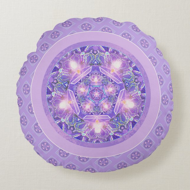 Cojín Redondo Púrpura W1 (Anverso)