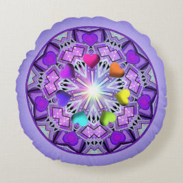 Cojín Redondo Púrpura W2