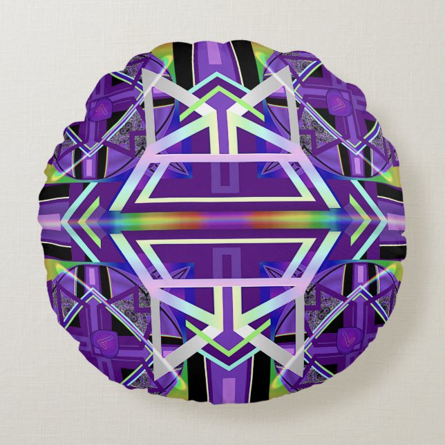 Cojín Redondo Púrpura W3 (Anverso)