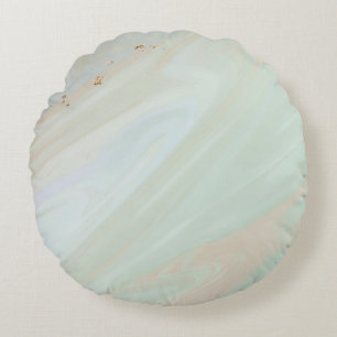 Cojín Redondo Purpurina de textura de piedra de pastel de mármol