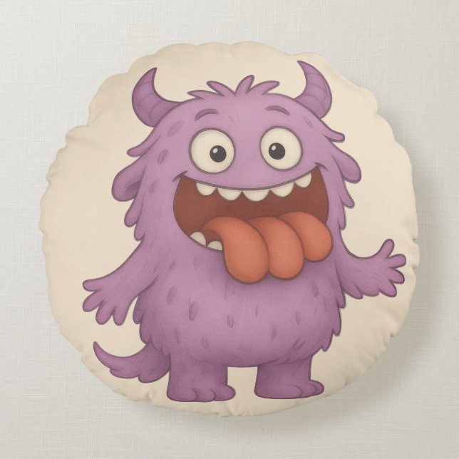 Cojín Redondo Quassel Kissen – Das gesprächige ADHS-Monster (Anverso)