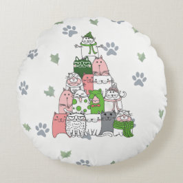Cojín Redondo ¡Que tengas un Navidad Furty Little!