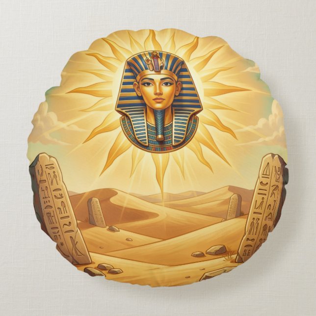 Cojín Redondo Ra – Egyptian Sun God´2 (Anverso)