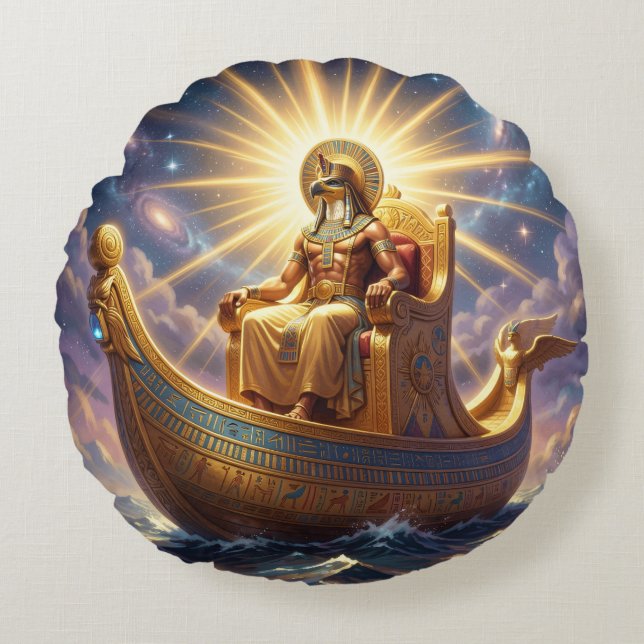 Cojín Redondo Ra – Egyptian Sun God´5 (Anverso)
