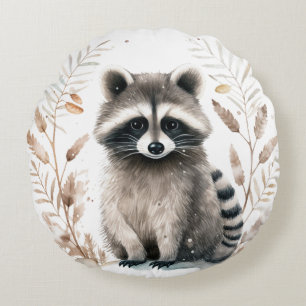 Cojín Redondo Raccoon