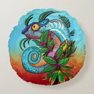 Cojín Redondo Rainbow Chameleon