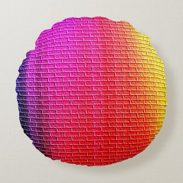 Cojín Redondo Rainbow colors abstract background. Gradient.abstr (Anverso)