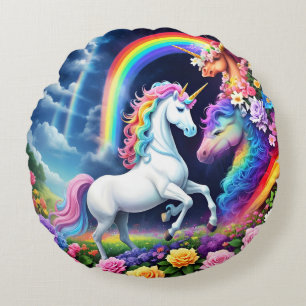 Cojín Redondo Rainbow Unicorn One