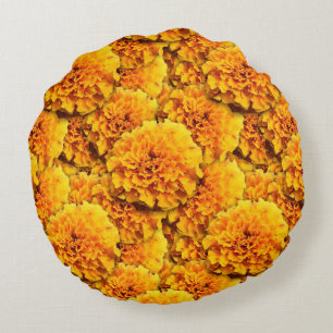 Cojín Redondo Ramo de oro - naranja dorado