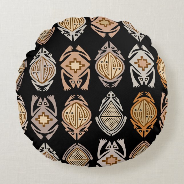 Cojín Redondo Ranas de Salto (Anverso)