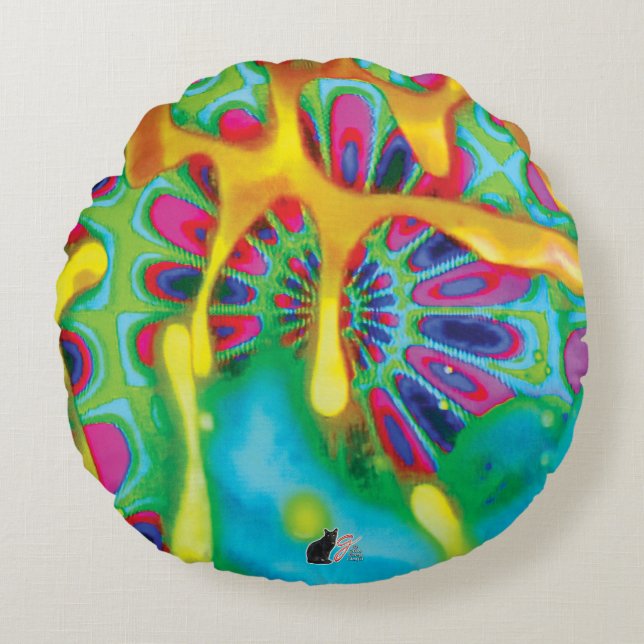 Cojín Redondo Rapto radial (Anverso)