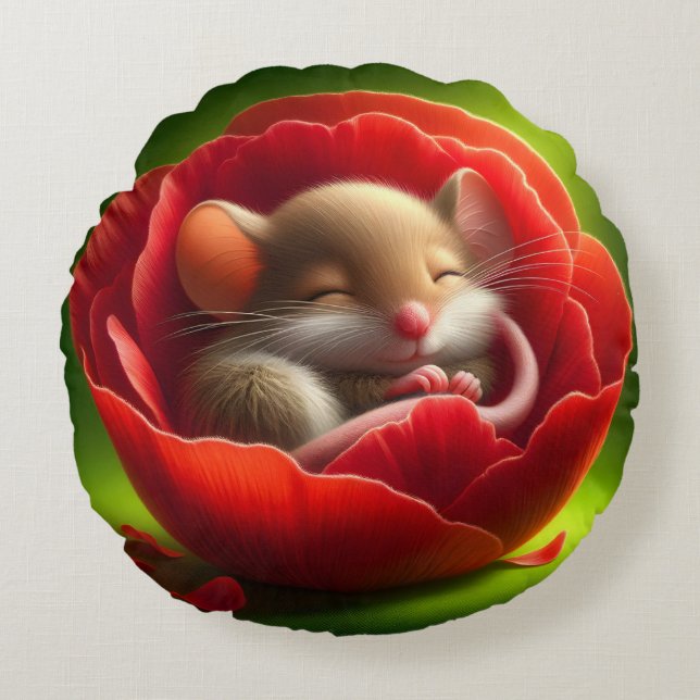 Cojín Redondo Ratón agudo (Anverso)