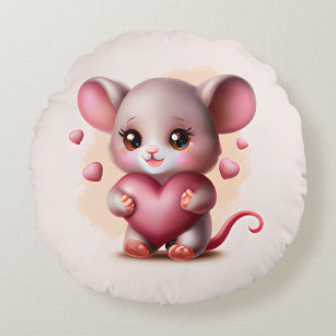 Cojín corazón – Bebé Ratón