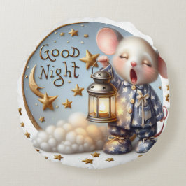 Cojín Redondo Ratón con linterna, colección de Natasha Us