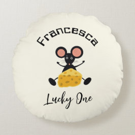 Cojín Redondo Ratón pequeño con queso