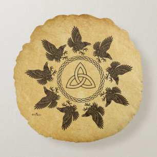 Cojín Redondo Ravens Circle Dance