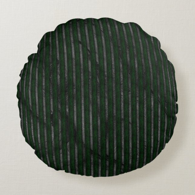 Cojín Redondo Rayas ásperas oscuras sobre el diseño abstracto ma (Anverso)