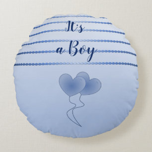 Cojín Redondo Rayas azules redondeadas