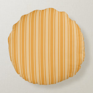 Cojín Redondo Rayas de caramelo amarillo
