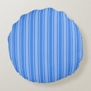 Cojín Redondo Rayas de caramelo azul