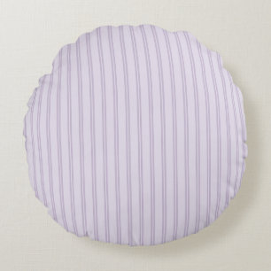 Cojín Redondo Rayas de lavanda púrpura