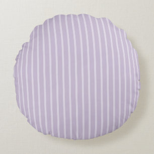Cojín Redondo Rayas de lavanda púrpura
