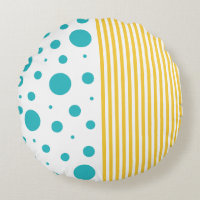 Rayas y puntos - turquesa y amarilla