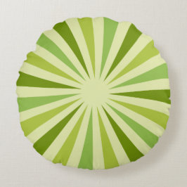 Cojín Redondo Rayos de sol verde