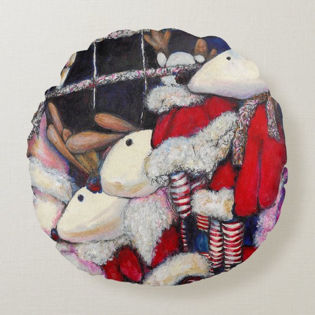 Cojín Redondo Realidad en las vacaciones (Anverso)