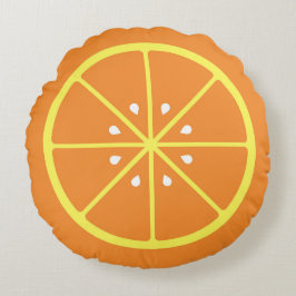 Cojín Redondo Rebanada de naranja
