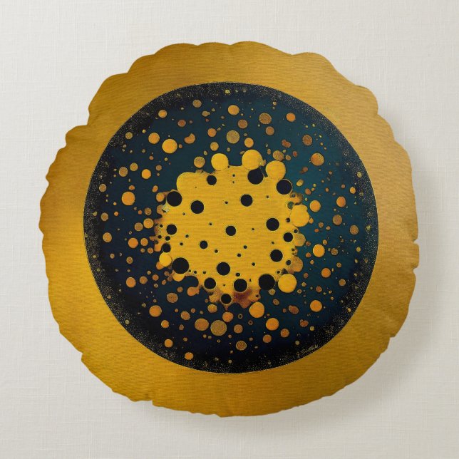 Cojín Redondo Rebirth – Abstract Circle Of Emergence (Anverso)