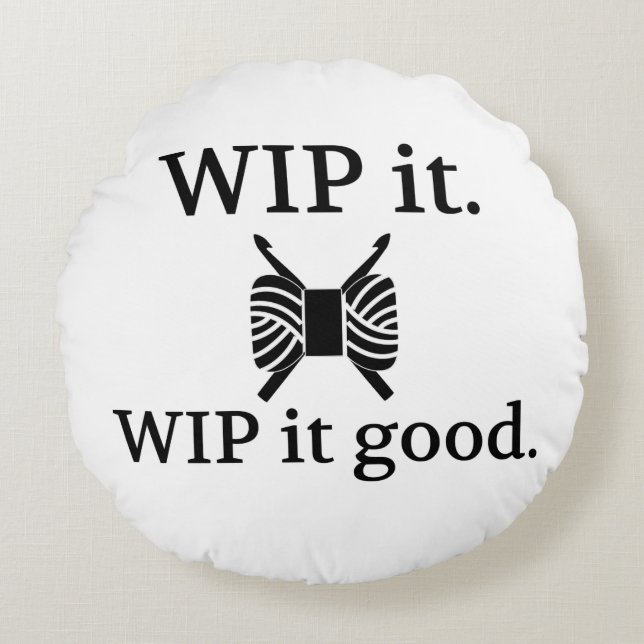 Cojín Redondo Recorte De Obra En Curso (Anverso)