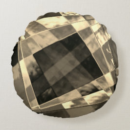 Cojín Redondo Rectángulos inclinados en tonos madera o beige?