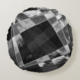 Cojín Redondo Rectángulos inclinados o estirados, gris claro neg