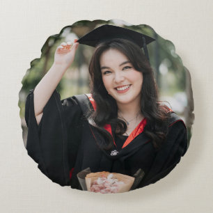 Cojín Redondo Recuerdo de foto de graduación personalizada Regal