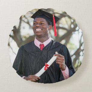 Cojín Redondo Recuerdo de foto de graduación personalizada regal