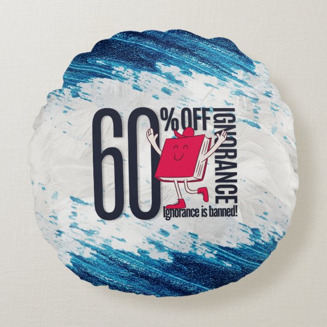 Cojín Redondo Red Book Character Ignorance Banned Round Pillow (Anverso)