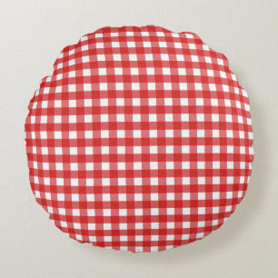 Cojín Redondo Red gingham