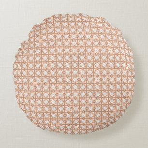 Cojín Redondo Red Lattice Geométrico Clásico y Micro-Patrón de D