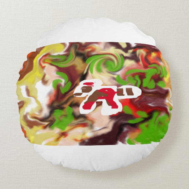 Cojín Redondo Red Panda  are cool  (Anverso)