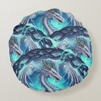 Cojín Redondo Red white Dragon pillow