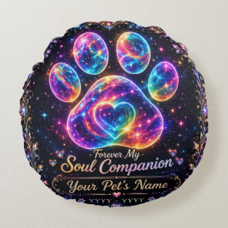 Cojín Redondo Regalo conmemorativo personalizado para mascotas