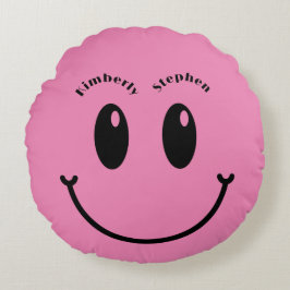 Cojín Redondo Regalo de boda para pareja Único Divertido Feliz S