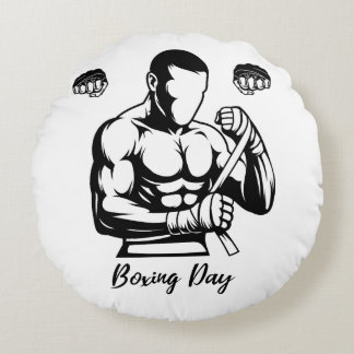COJÍN REDONDO REGALO DE BOXEADOR PARA HOMBRES