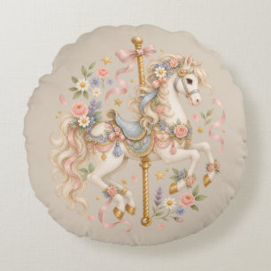 Cojín Redondo Regalo de casa de campo de caballo de carrusel ant